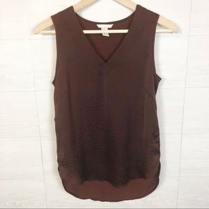 H&M Wine Purple Dark Maroon Tank Top Blouse Sz 2 S